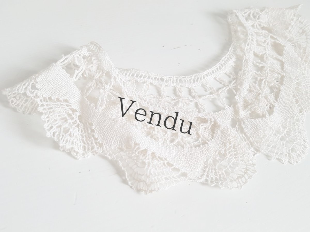 画像2: ヴィンテージ　レースのつけ襟 (2)