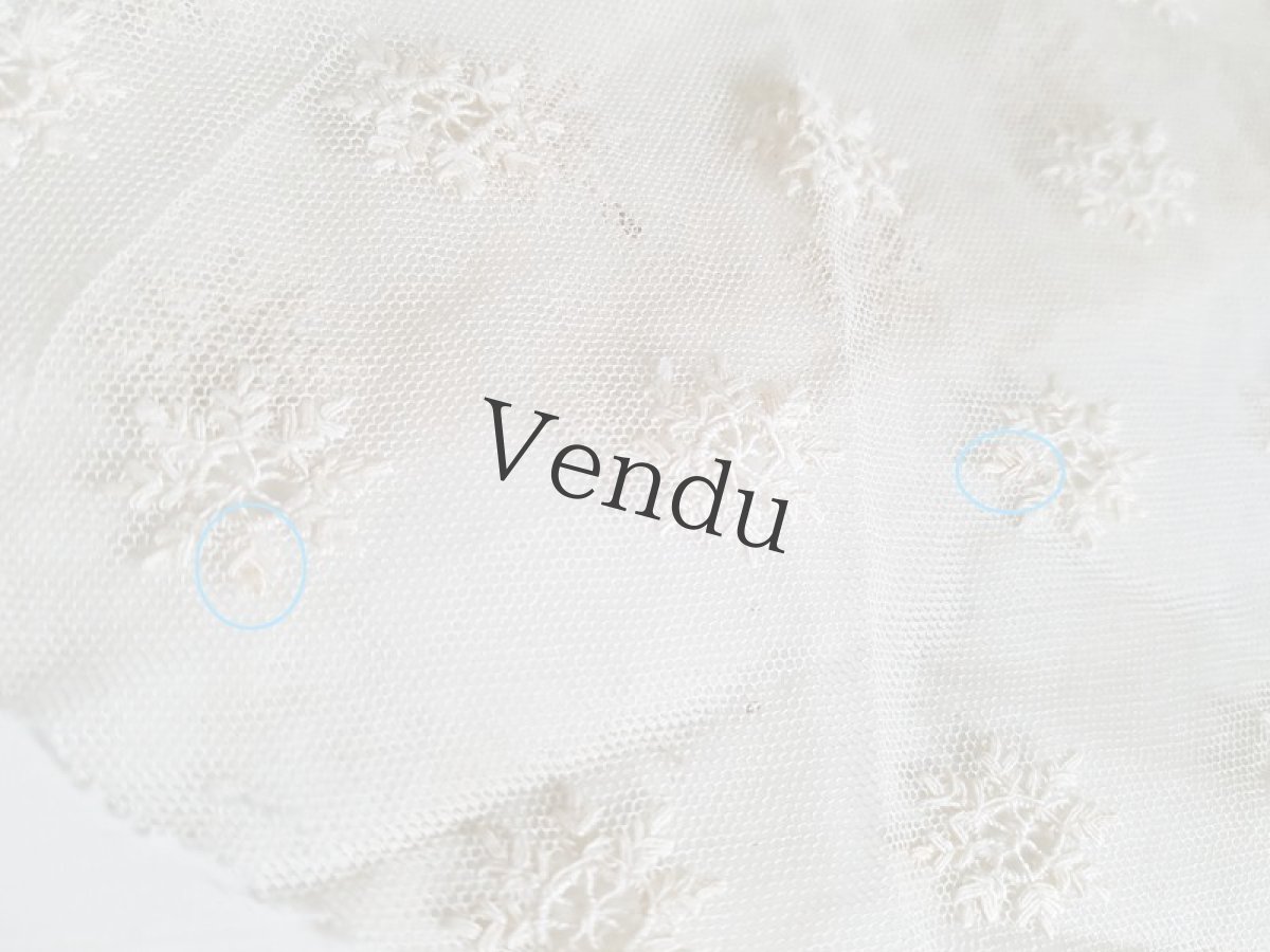 画像7: ヴィンテージ　雪の結晶チュールレース (7)