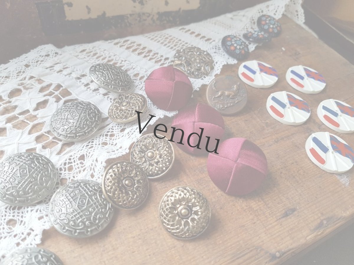 画像6: アンティーク　シルクくるみボタン28mm　３個セット (6)