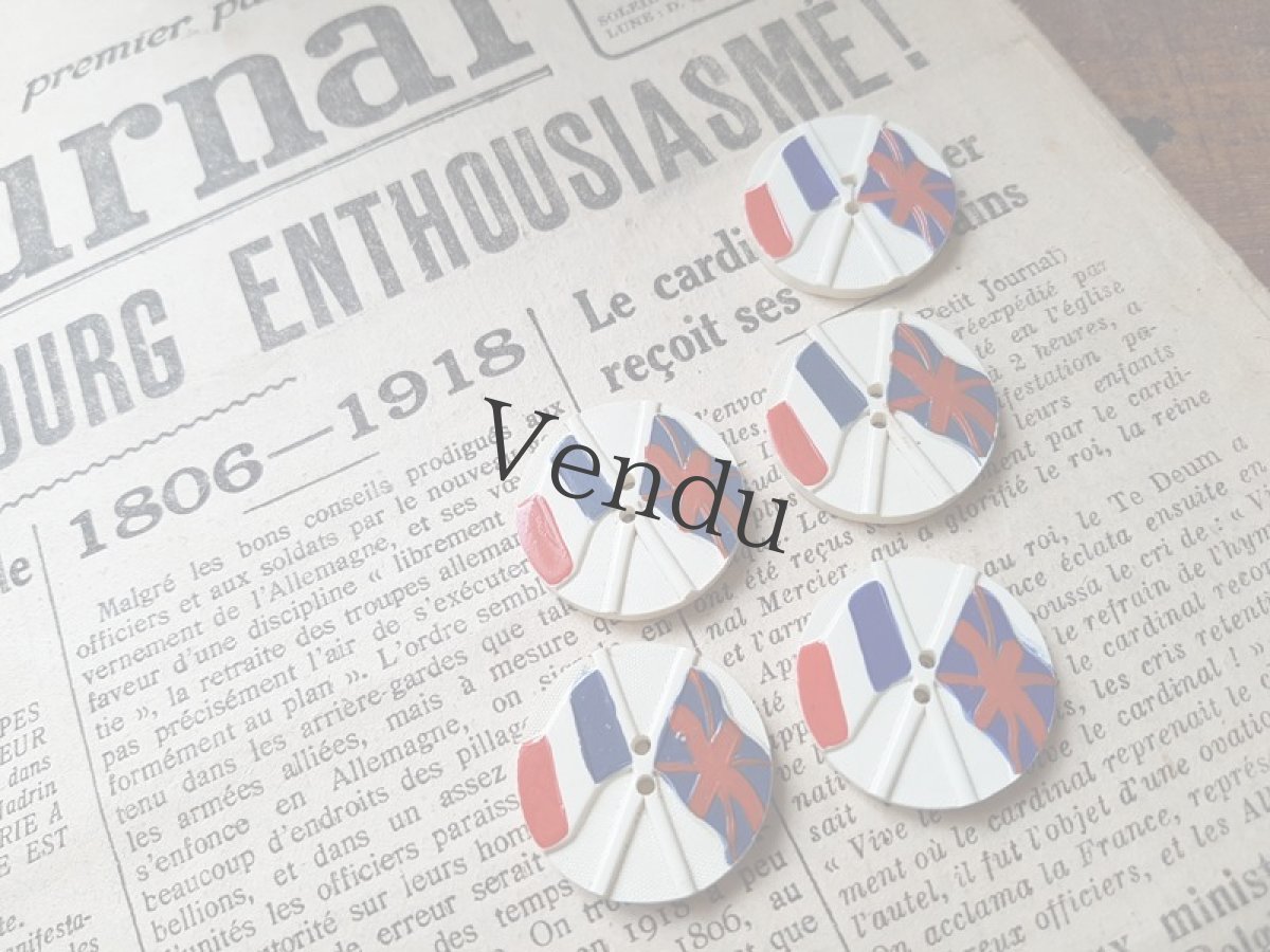 画像3: フランス 1940年代 パトリオティズムのボタン22mm (3)