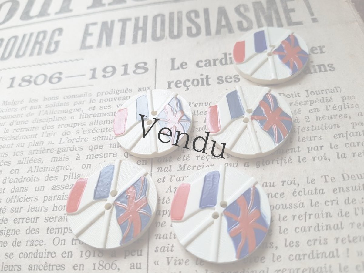 画像2: フランス 1940年代 パトリオティズムのボタン22mm (2)