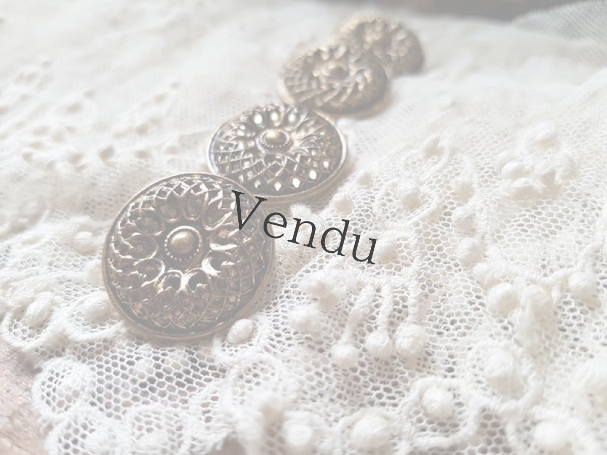 画像2: ヴィンテージ　ゴールドメタルボタン　２個セット (2)