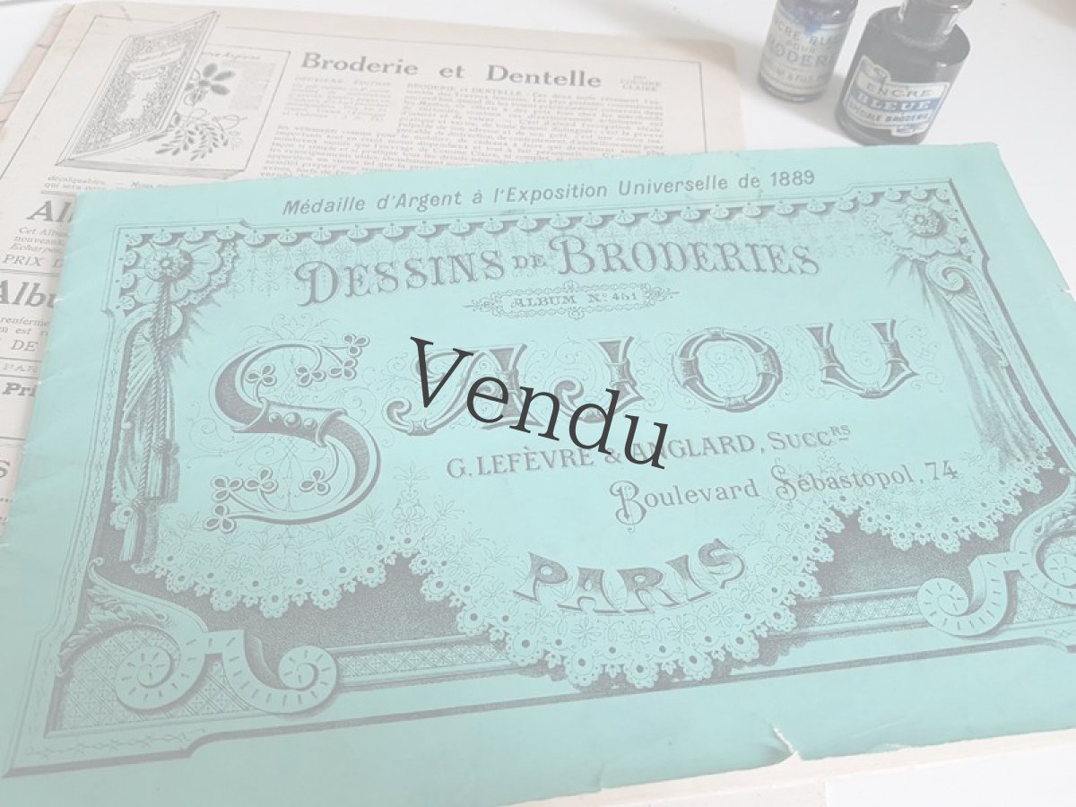 画像2: フランスアンティーク　SAJOU 刺繍アルファベット図案集 DESSINS DE BRODERIRS ALBAM No.451 (2)