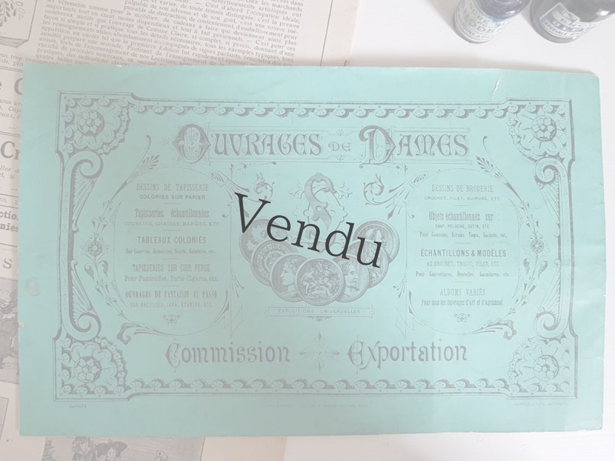 画像6: フランスアンティーク　SAJOU 刺繍アルファベット図案集 DESSINS DE BRODERIRS ALBAM No.451 (6)