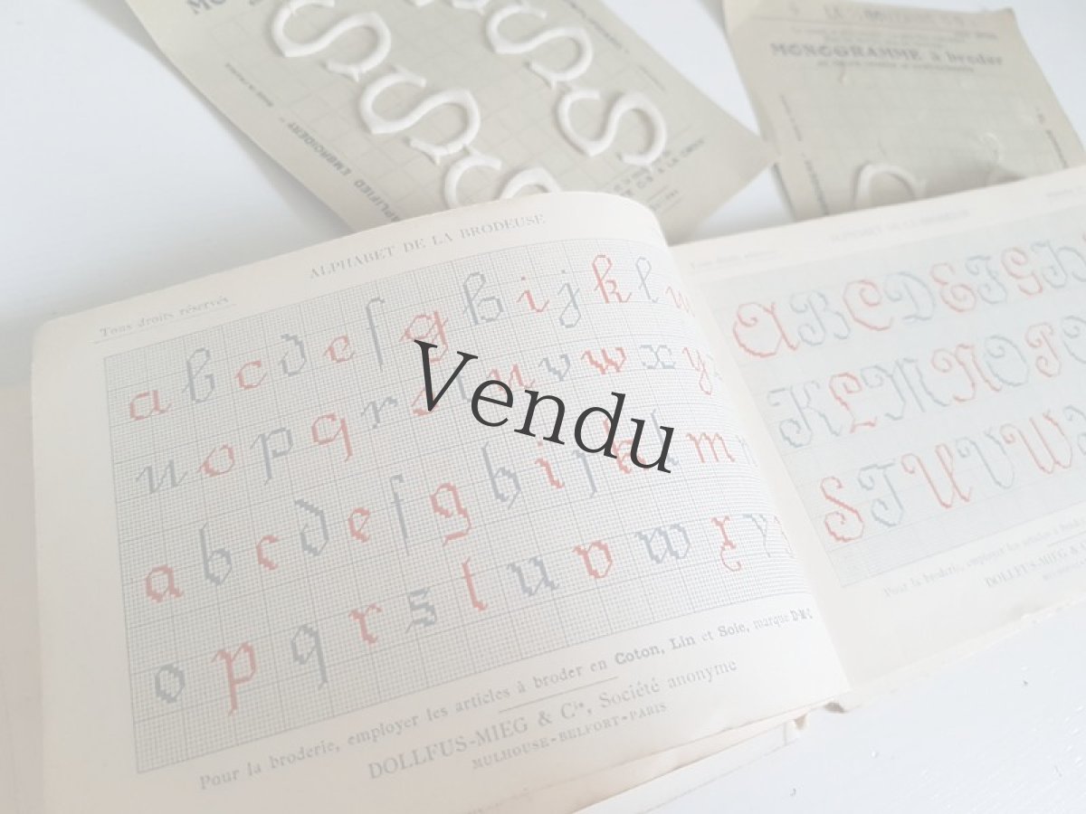 画像3: フランスアンティーク　DMC 刺繍アルファベット図案集 ALPHABET DE LA BRODEUSE (3)