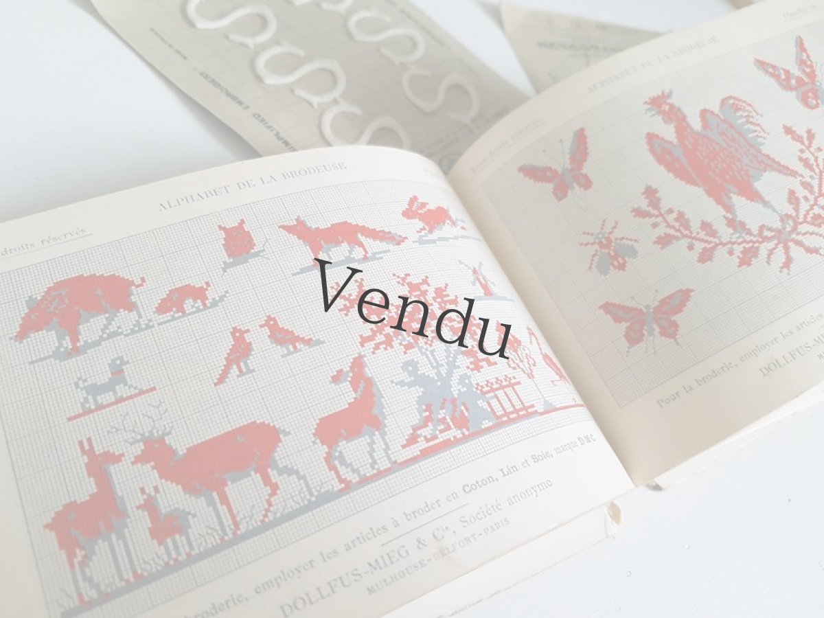 画像5: フランスアンティーク　DMC 刺繍アルファベット図案集 ALPHABET DE LA BRODEUSE (5)