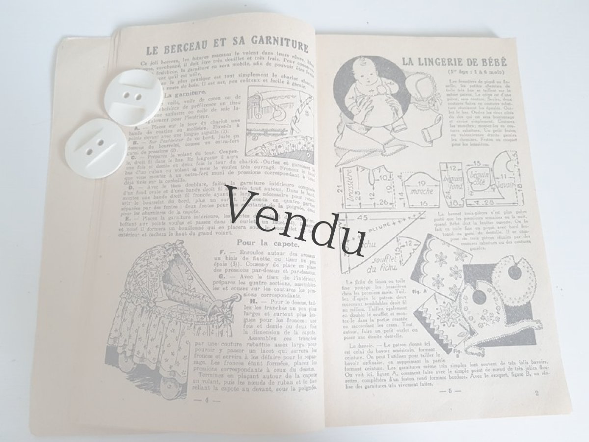 画像4: フランスヴィンテージ　メルスリー本 J'habille mes enfants moi-même 1948年発行 (4)