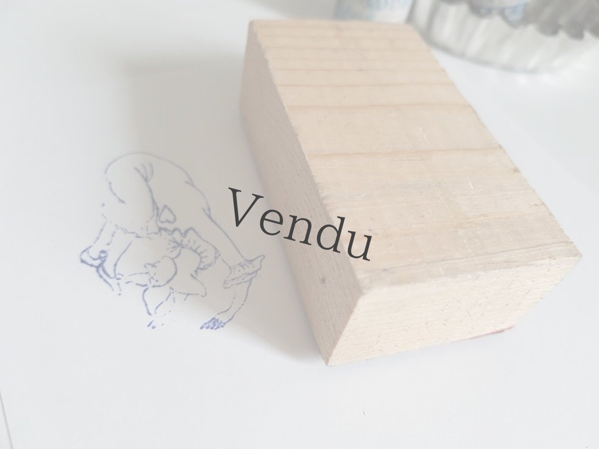 画像4: フランスアンティーク　スタンプ　ハートのピエロB (4)