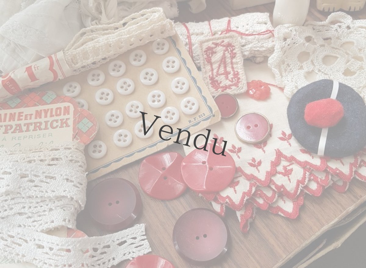 画像7: フランスヴィンテージ　植物柄刺繍リボントリム (7)