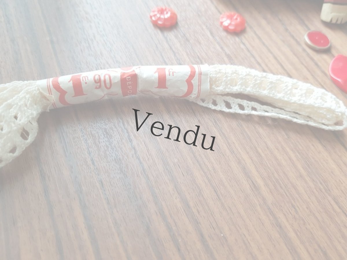 画像2: フランスヴィンテージ　ラベル付きレースブレード (2)