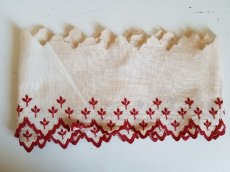 画像3: フランスヴィンテージ　植物柄刺繍リボントリム (3)