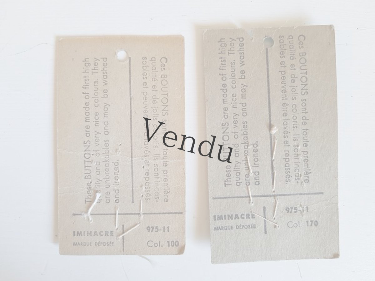 画像5: フランスヴィンテージ　Iminacre社の動物柄ボタンシートセット (5)