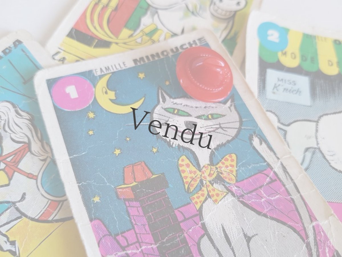 画像7: フランスヴィンテージ　赤い帽子のガラスボタン　３個セット (7)