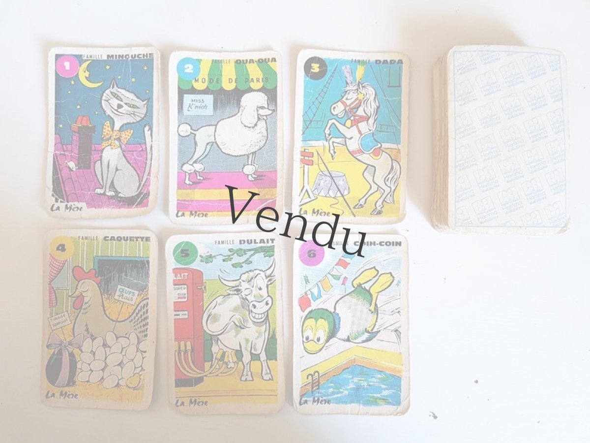 画像2: フランスヴィンテージ　7 Familles カード (2)