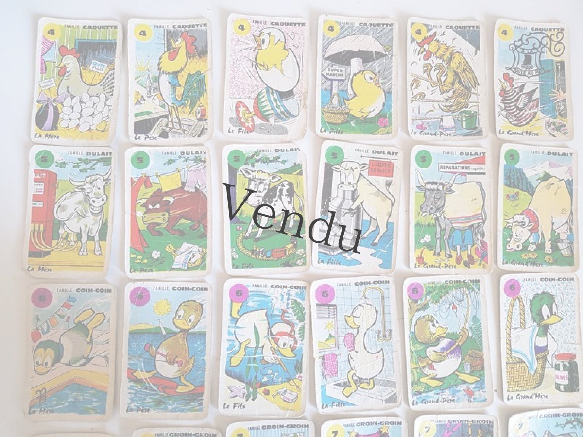 画像4: フランスヴィンテージ　7 Familles カード (4)