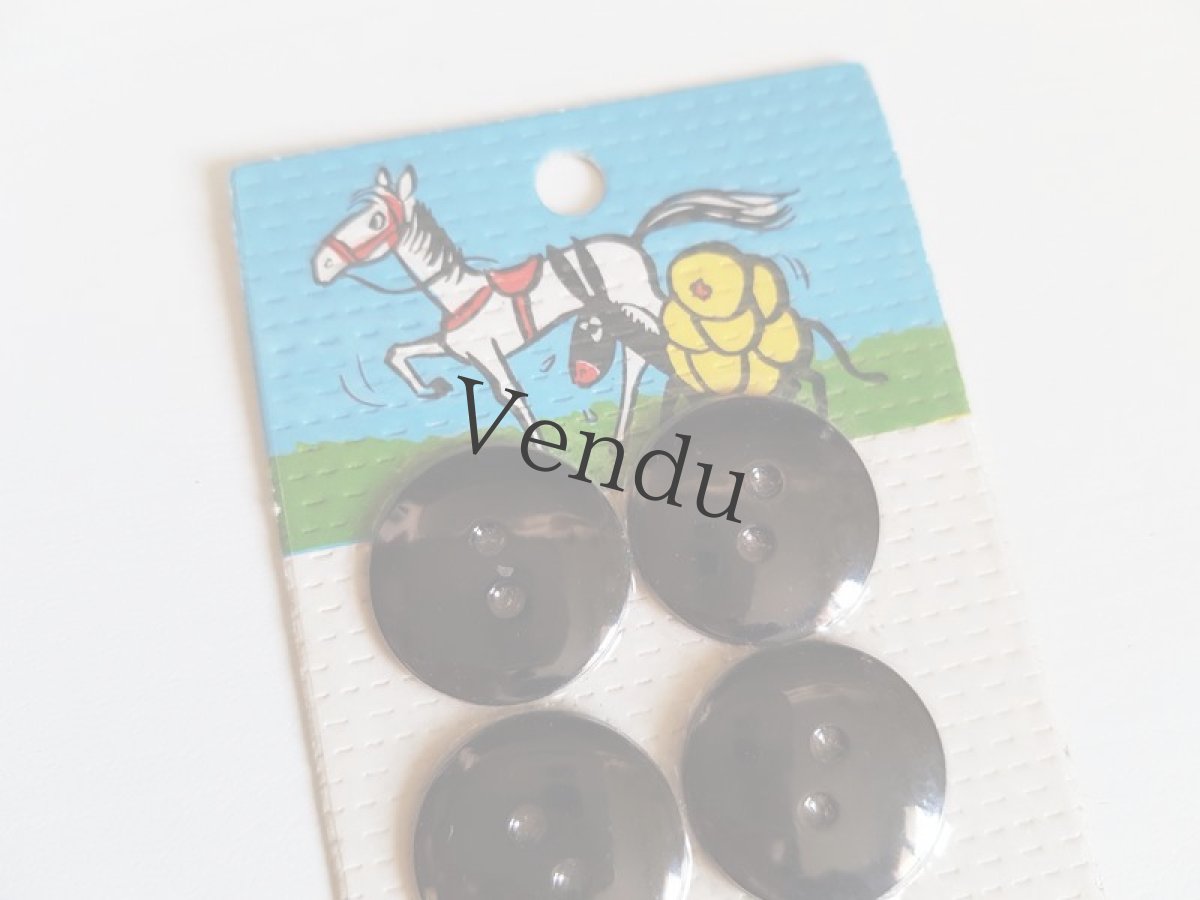 画像2: フランスヴィンテージ　Iminacre社の馬とロバ ボタンシート (2)