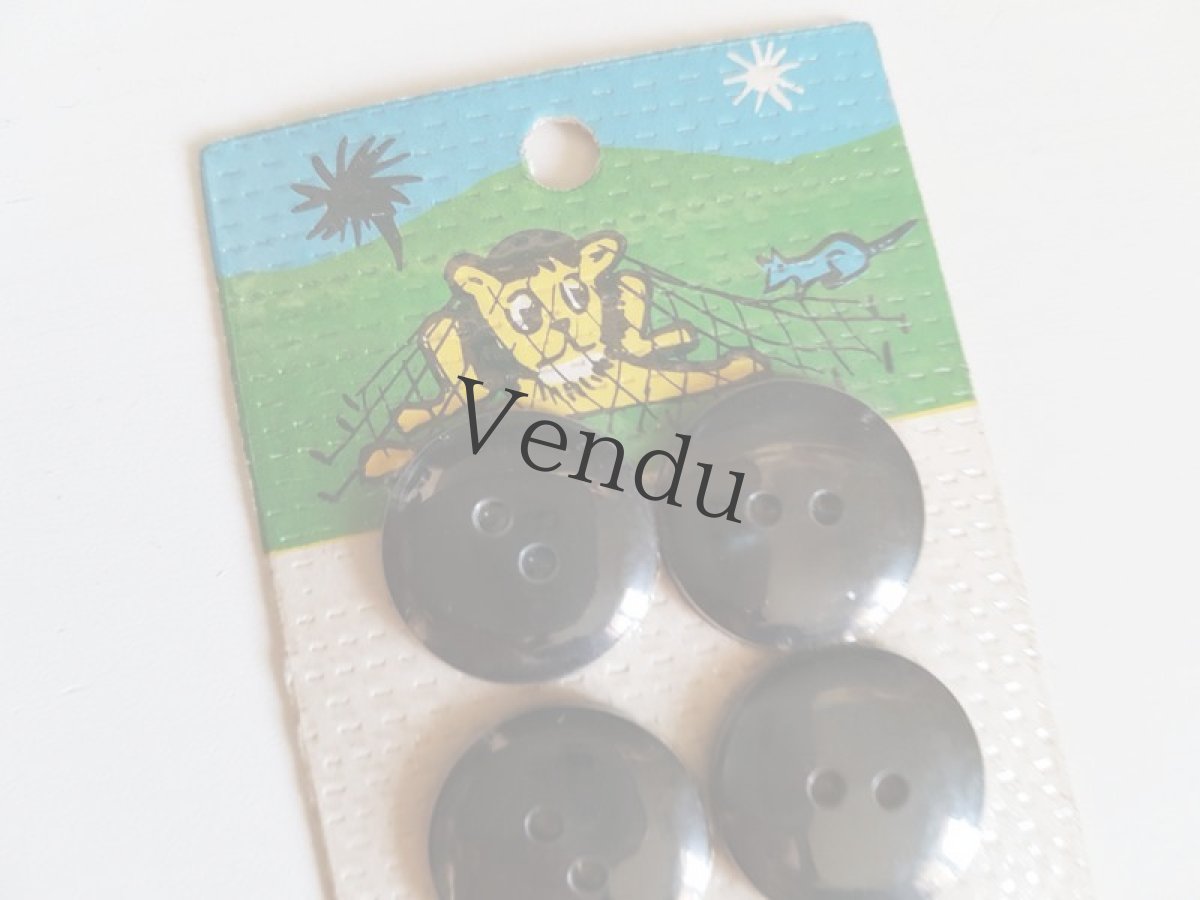 画像2: フランスヴィンテージ　Iminacre社のライオンとねずみ ボタンシート (2)