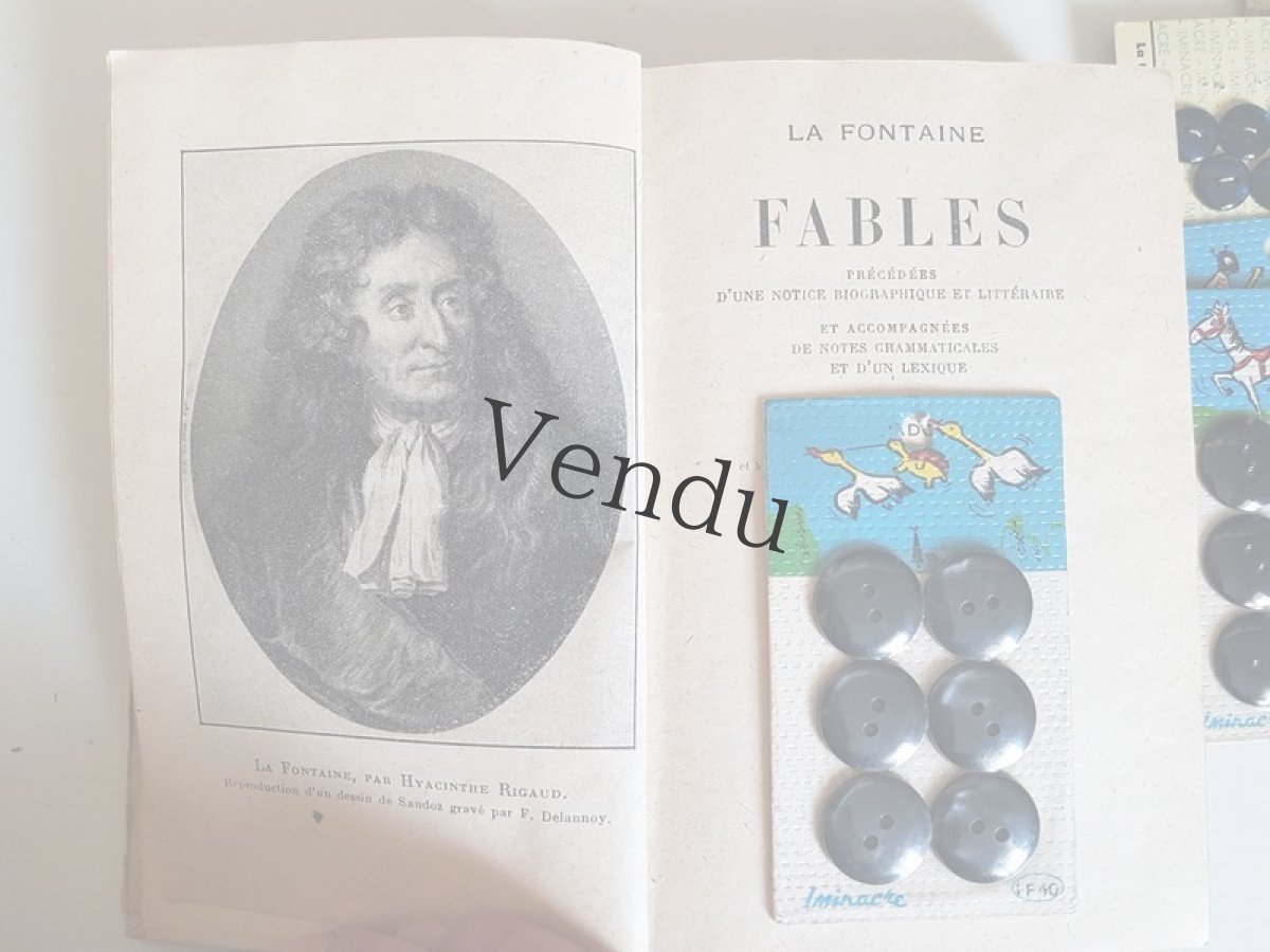 画像5: フランスヴィンテージ　Iminacre社のカメと鴨２匹 ボタンシート (5)