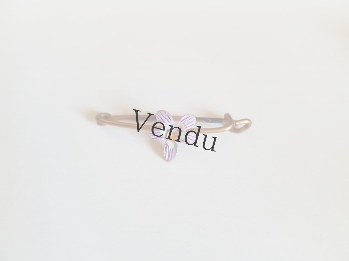 画像3: フランスアンティーク　すみれのピン (3)