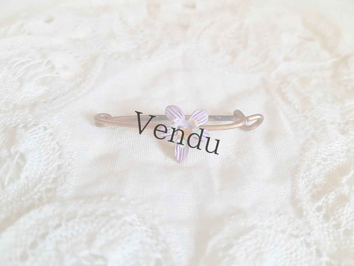 画像2: フランスアンティーク　すみれのピン (2)