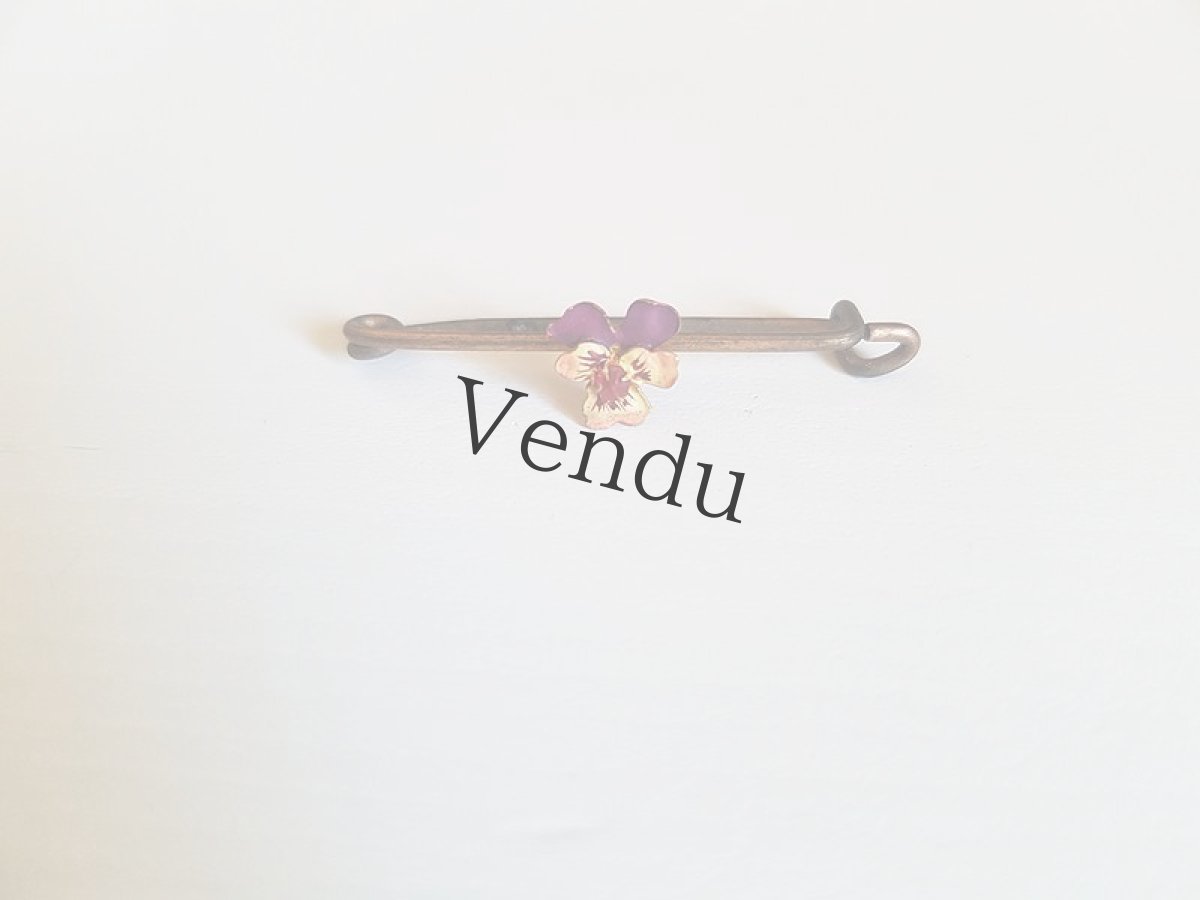 画像3: フランスアンティーク　パンジーのピン (3)