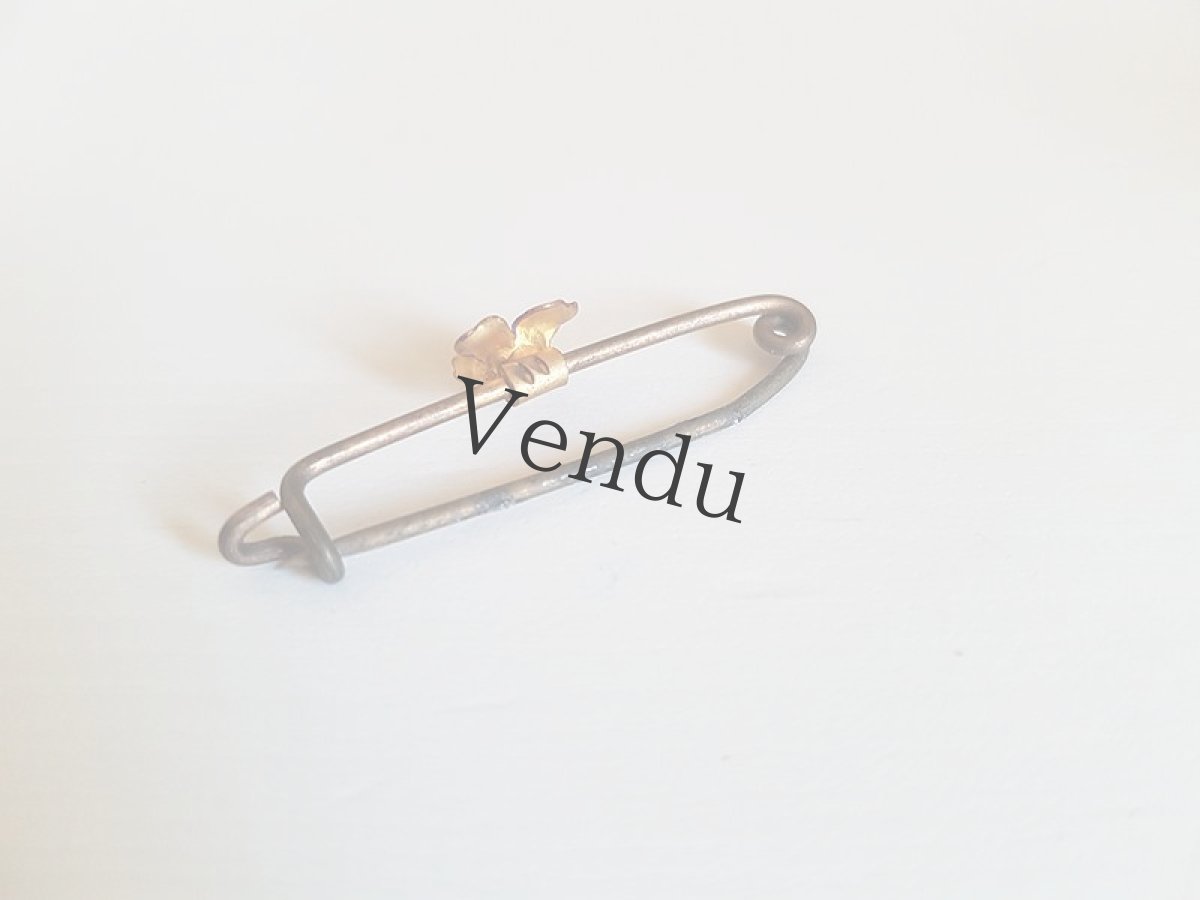 画像4: フランスアンティーク　パンジーのピン (4)