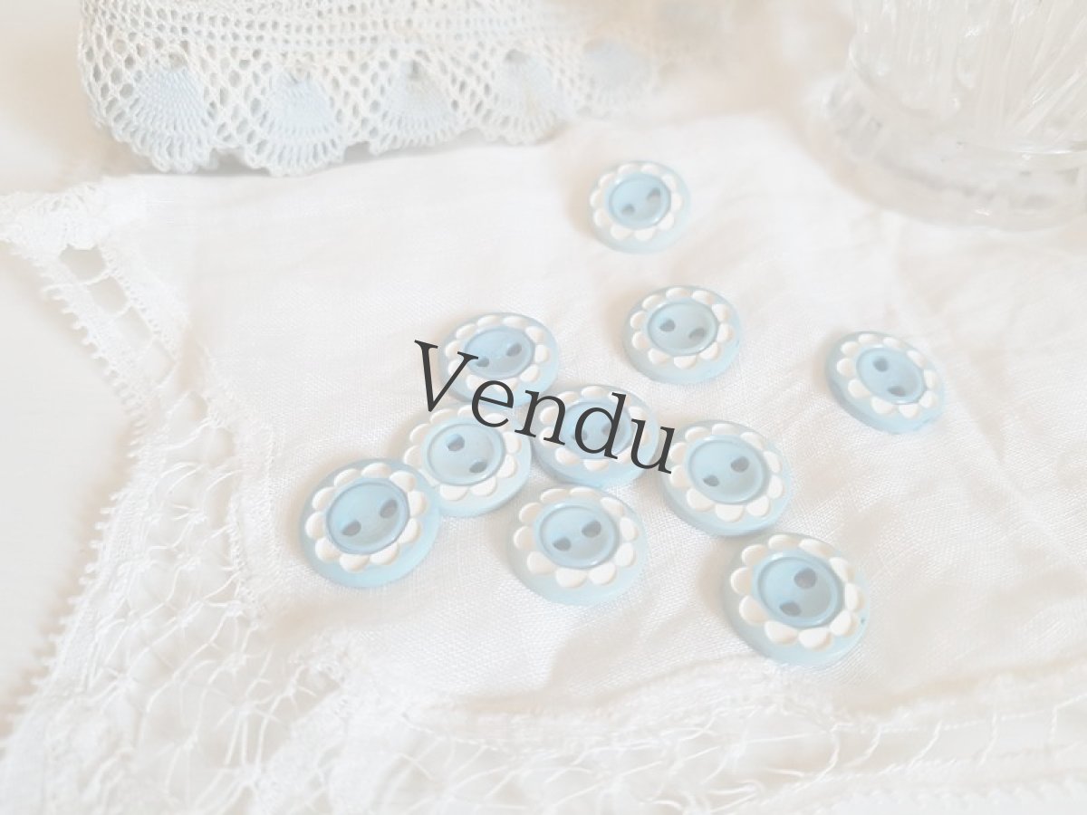 画像3: フランスヴィンテージ　フレンチポップなレトロボタン２個セット (3)