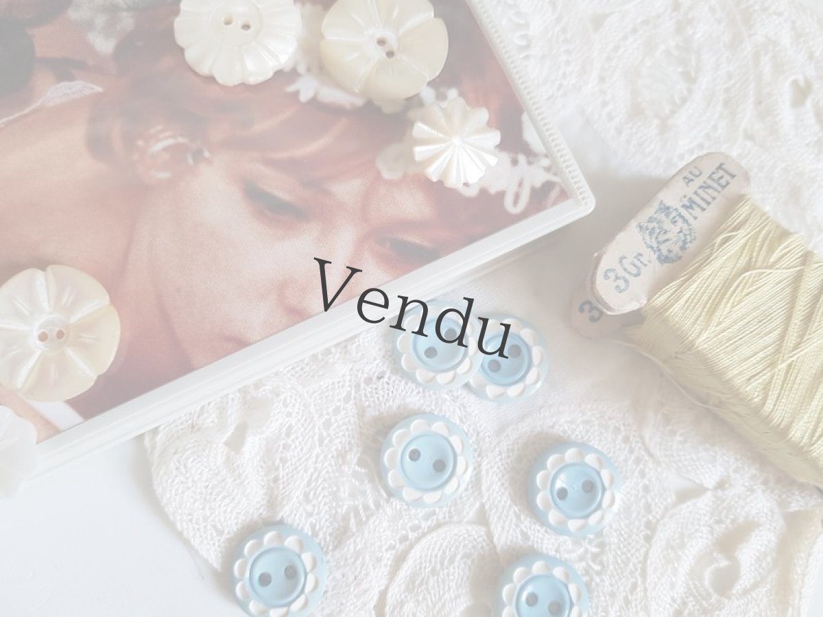 画像8: フランスヴィンテージ　ねこの立体糸巻き　ミモザ (8)