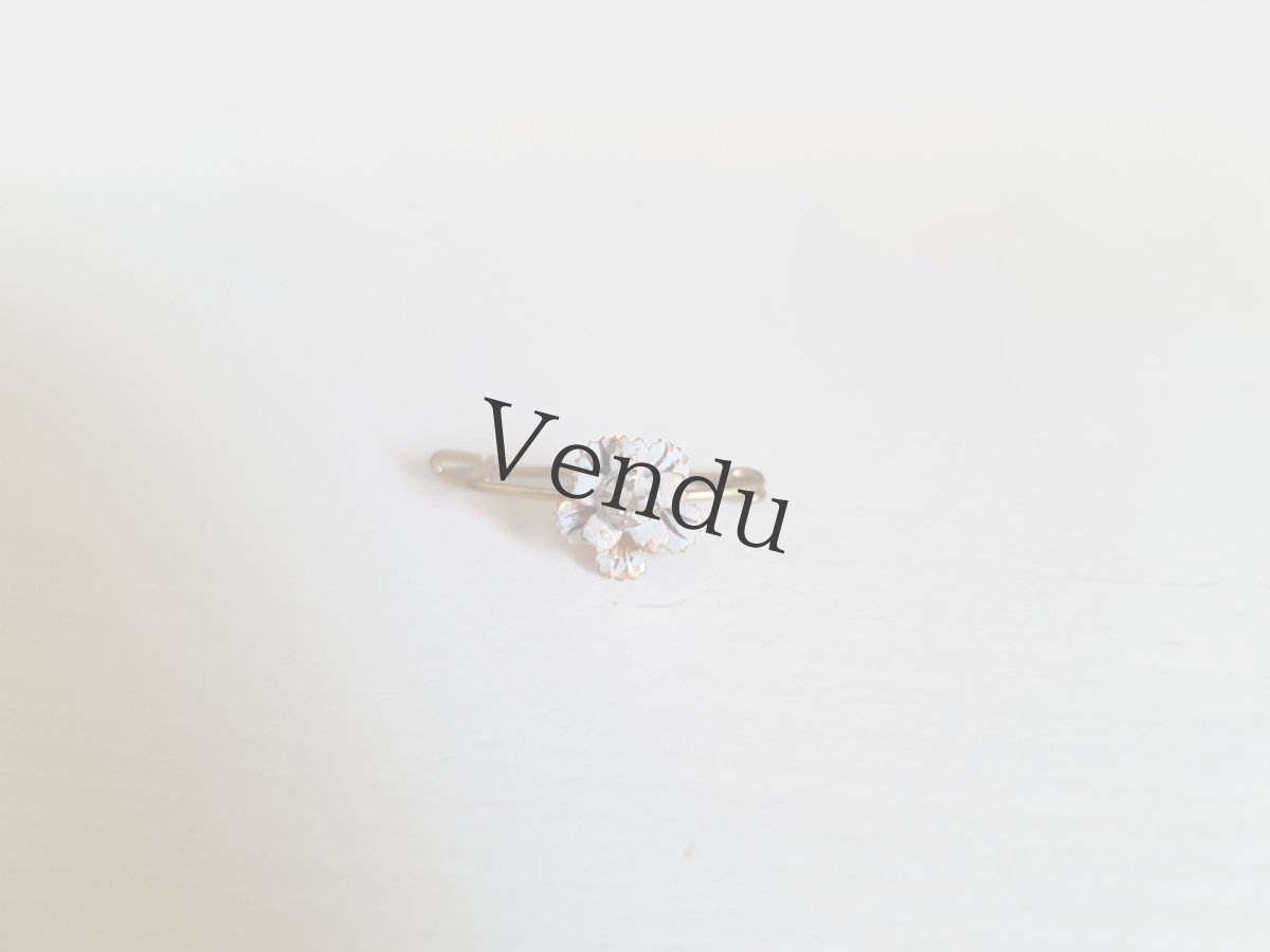 画像3: フランスアンティーク　お花のピン　グレー (3)