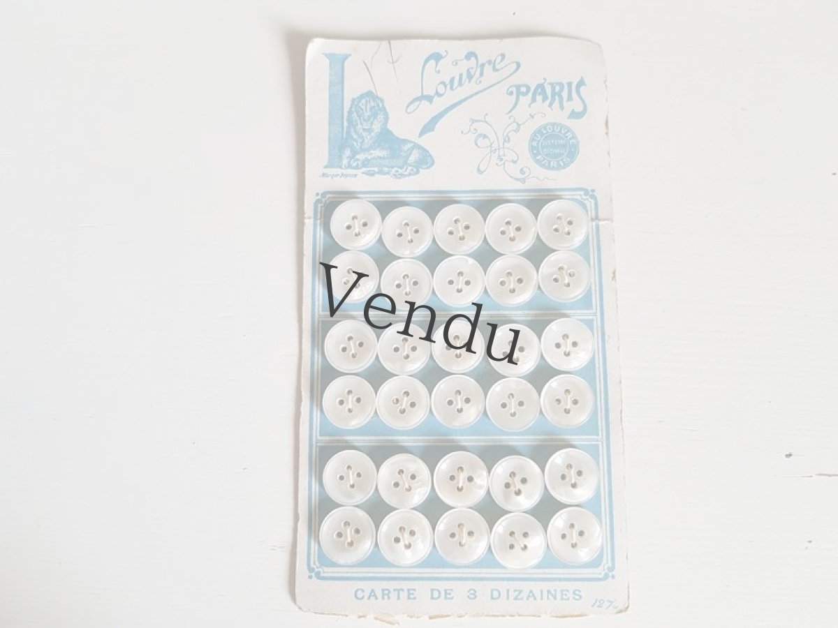 画像5: フランスアンティーク　Les Grands Magasins du Louvreのボタンシート 12mm (5)