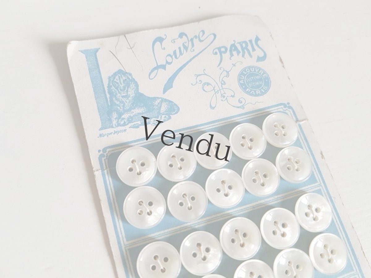 画像6: フランスアンティーク　Les Grands Magasins du Louvreのボタンシート 12mm (6)