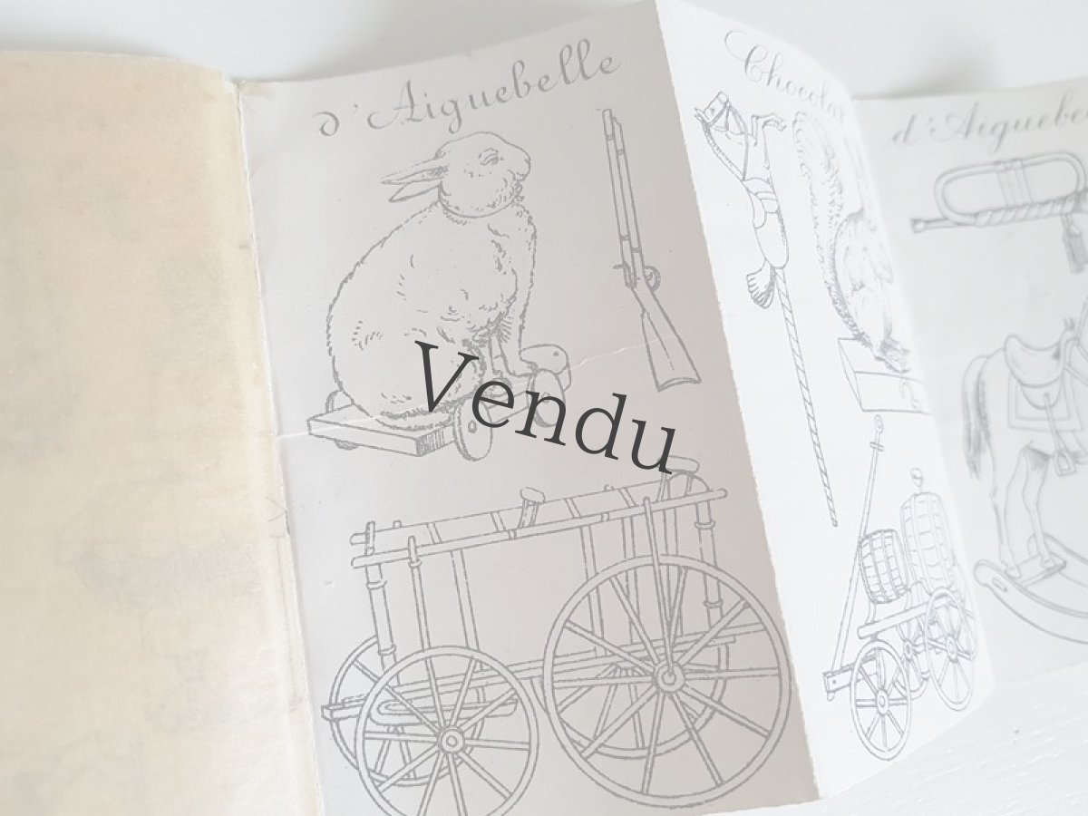 画像7: フランスアンティーク　ショコラティエの広告／子ども用デッサン見本 (7)