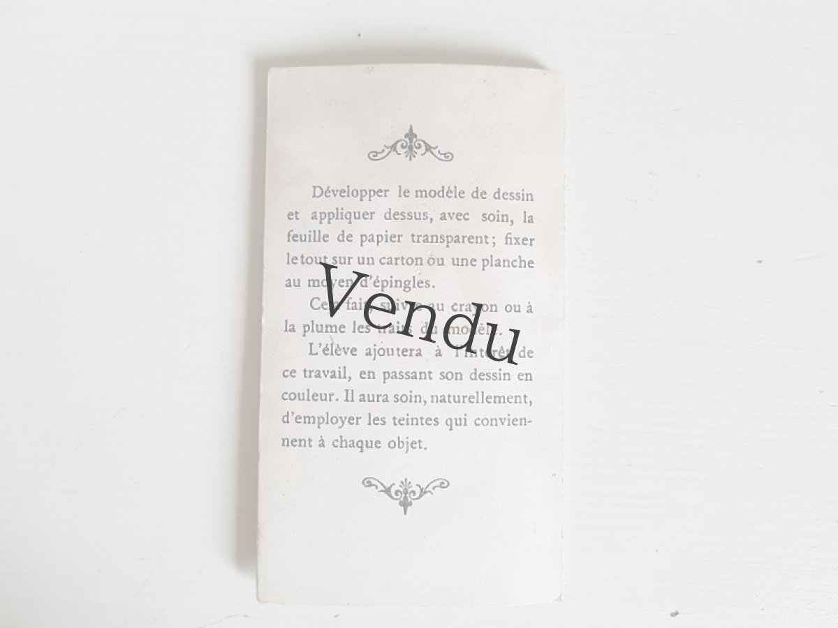 画像8: フランスアンティーク　ショコラティエの広告／子ども用デッサン見本 (8)