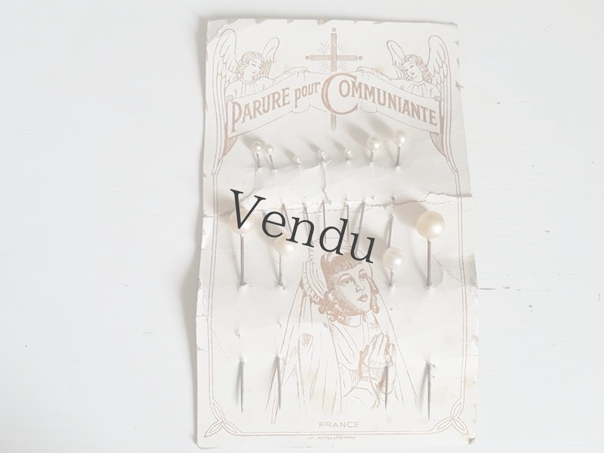 画像3: フランスアンティーク　パールのエパングルセット (3)