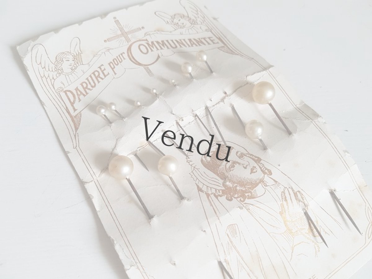 画像6: フランスアンティーク　パールのエパングルセット (6)