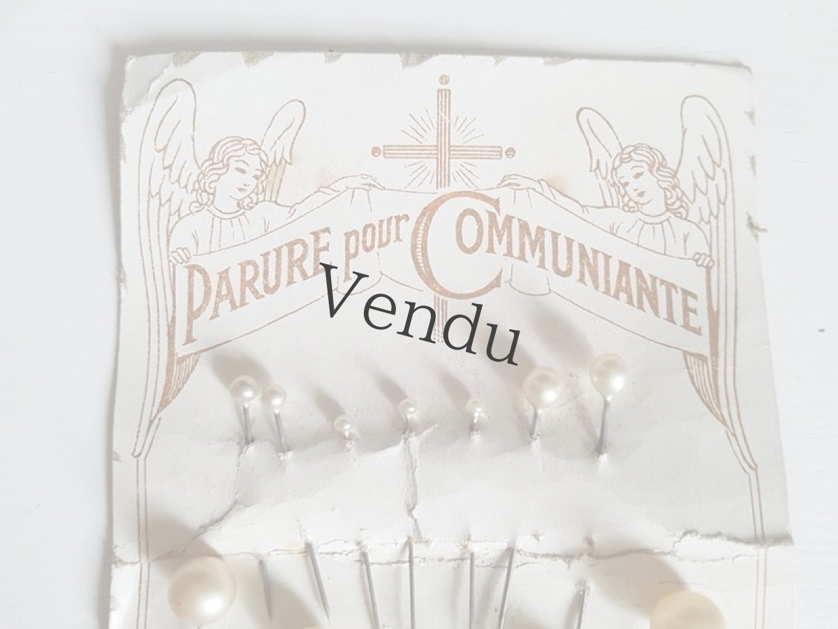 画像7: フランスアンティーク　パールのエパングルセット (7)