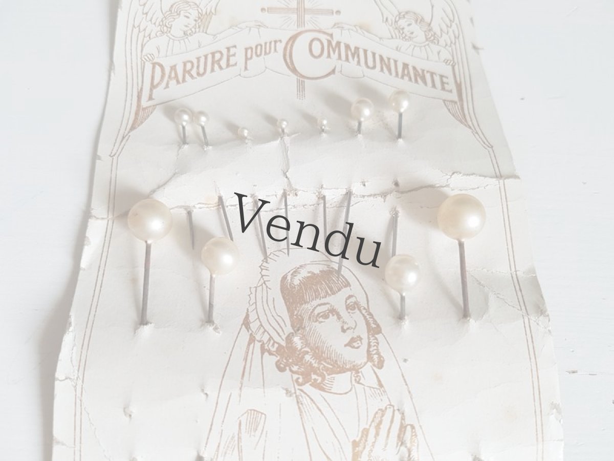 画像8: フランスアンティーク　パールのエパングルセット (8)