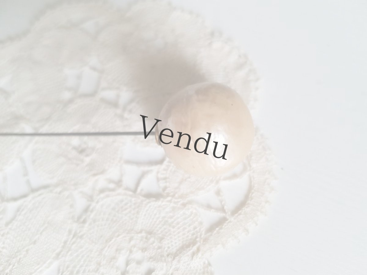 画像2: 【G様ご予約品】フランスアンティーク　パールのハットピン (2)