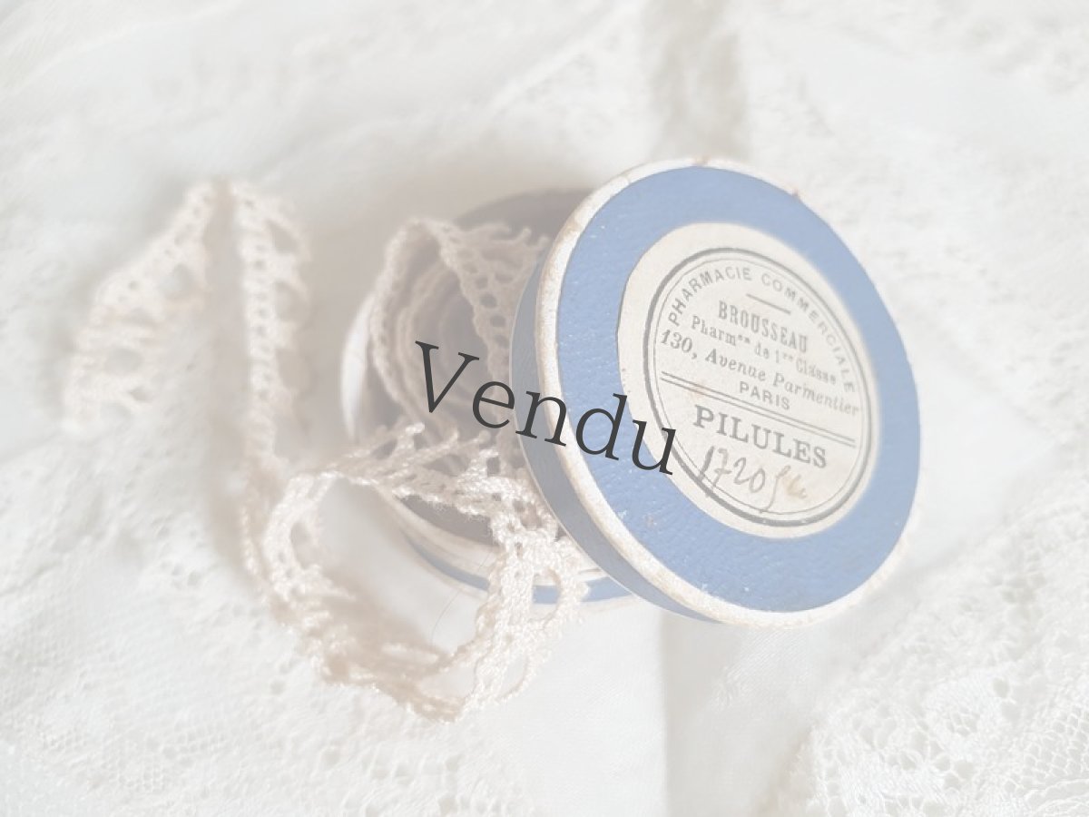 画像2: フランスアンティーク　ちいさなファーマシーボックス　アンティークレースつき (2)