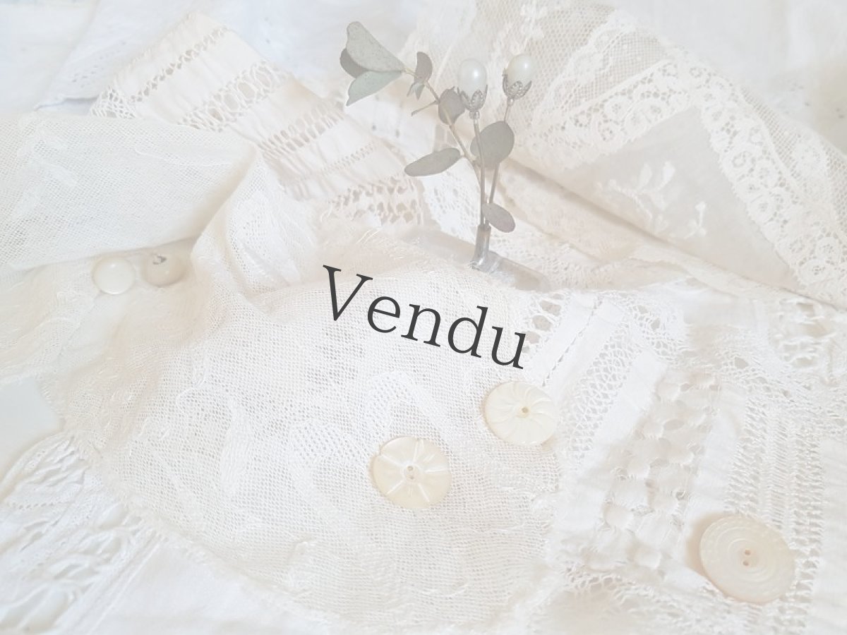 画像6: フランス　レクタングルのレースマット (6)