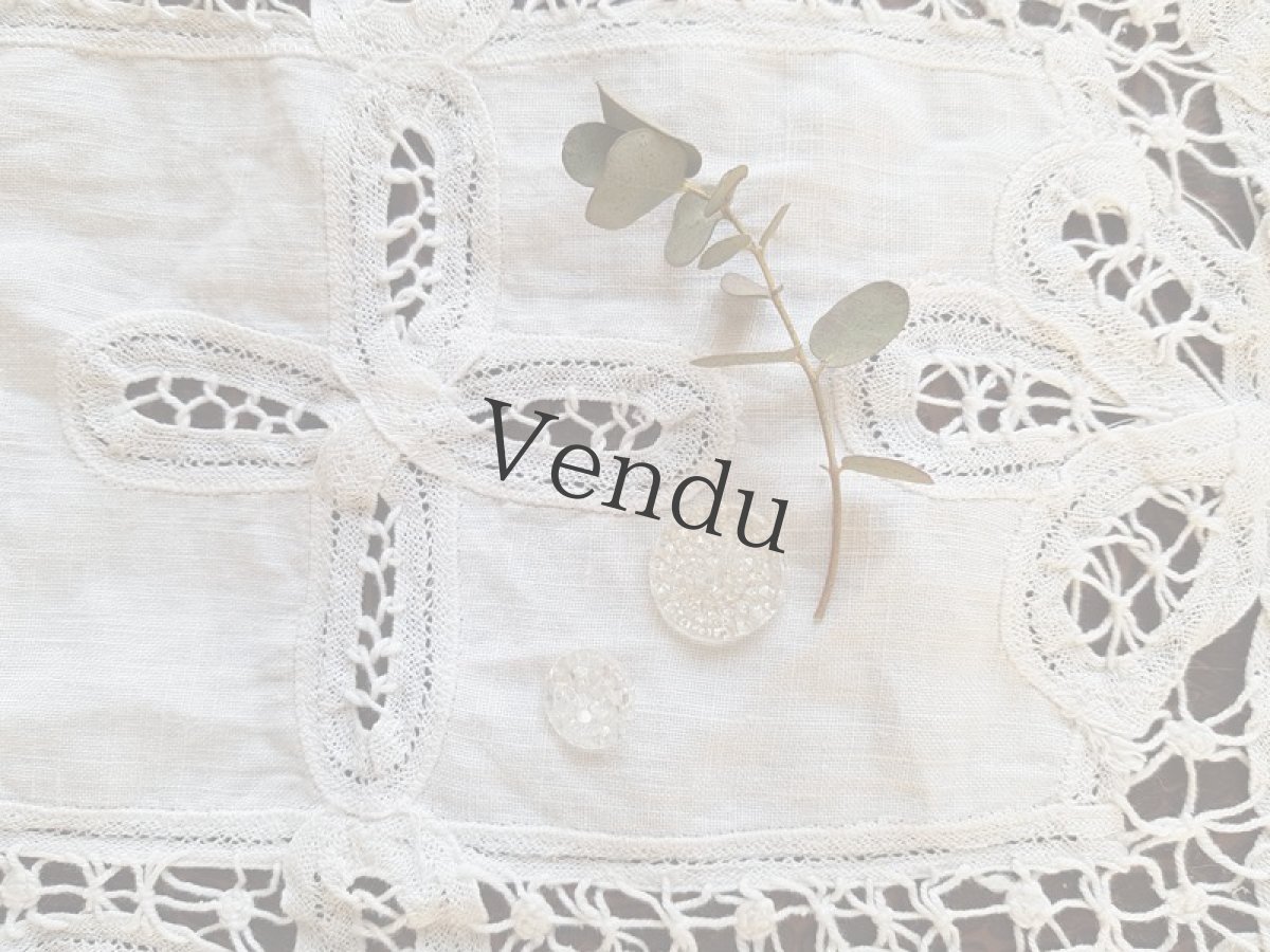 画像4: フランス　レクタングルのレースマット (4)