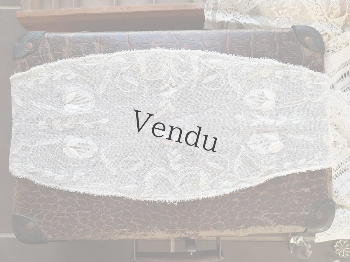 画像2: フランス　チュールレースのドイリー (2)