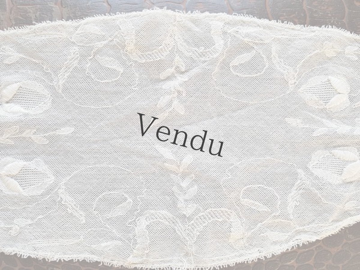 画像3: フランス　チュールレースのドイリー (3)