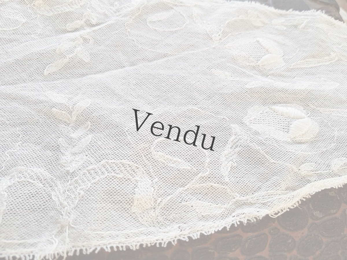 画像4: フランス　チュールレースのドイリー (4)