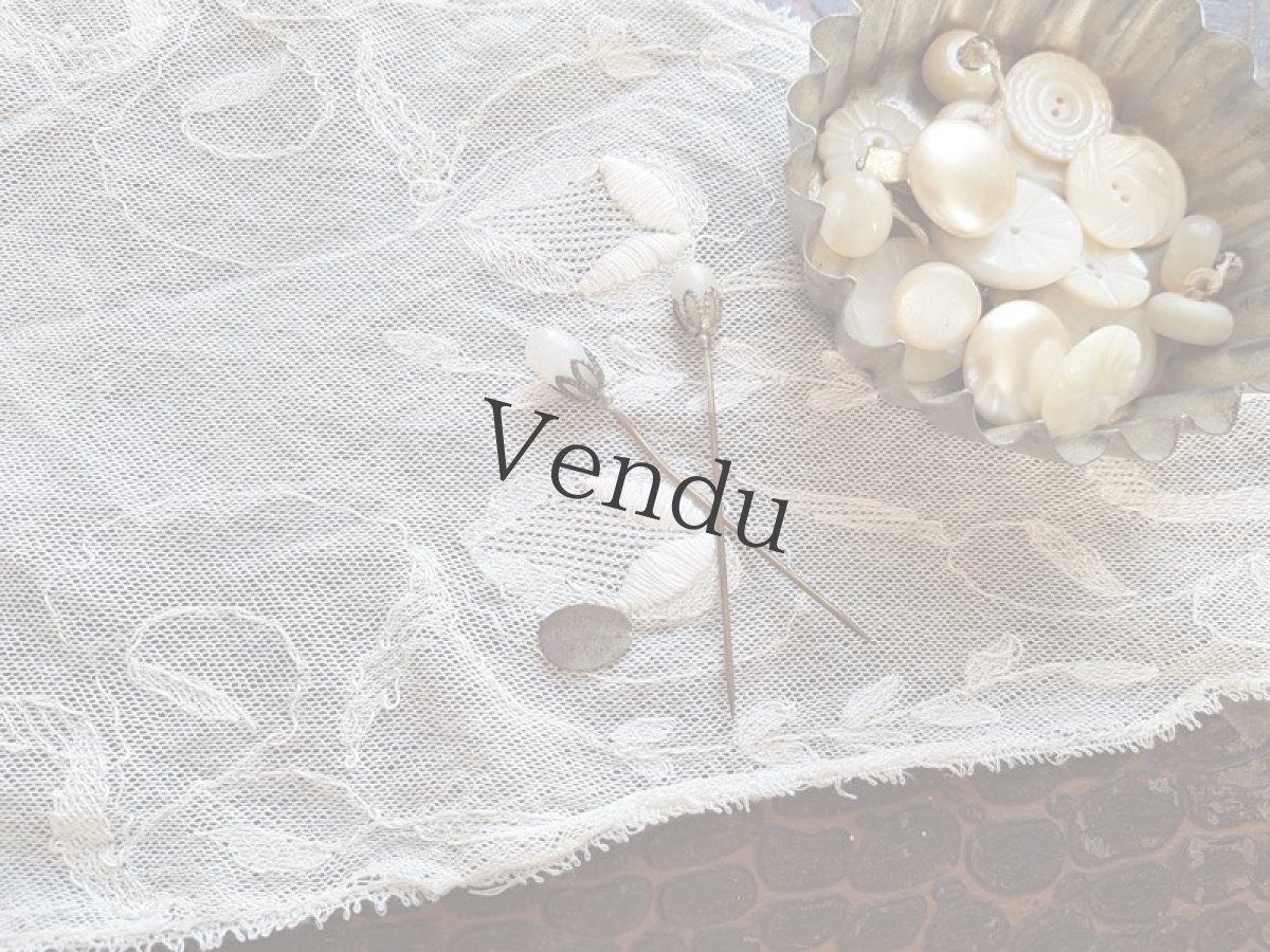 画像6: フランス　チュールレースのドイリー (6)