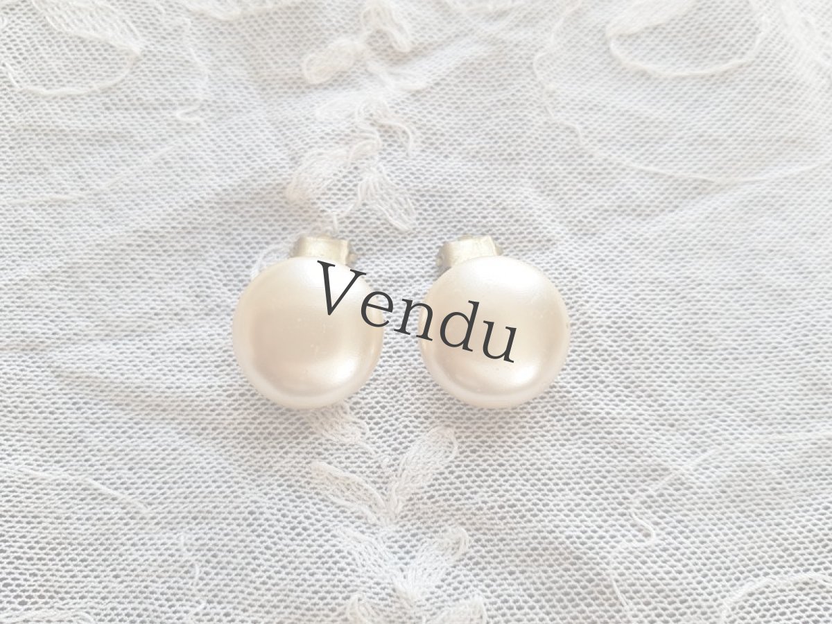 画像2: フランスヴィンテージ　パールのイヤリング (2)