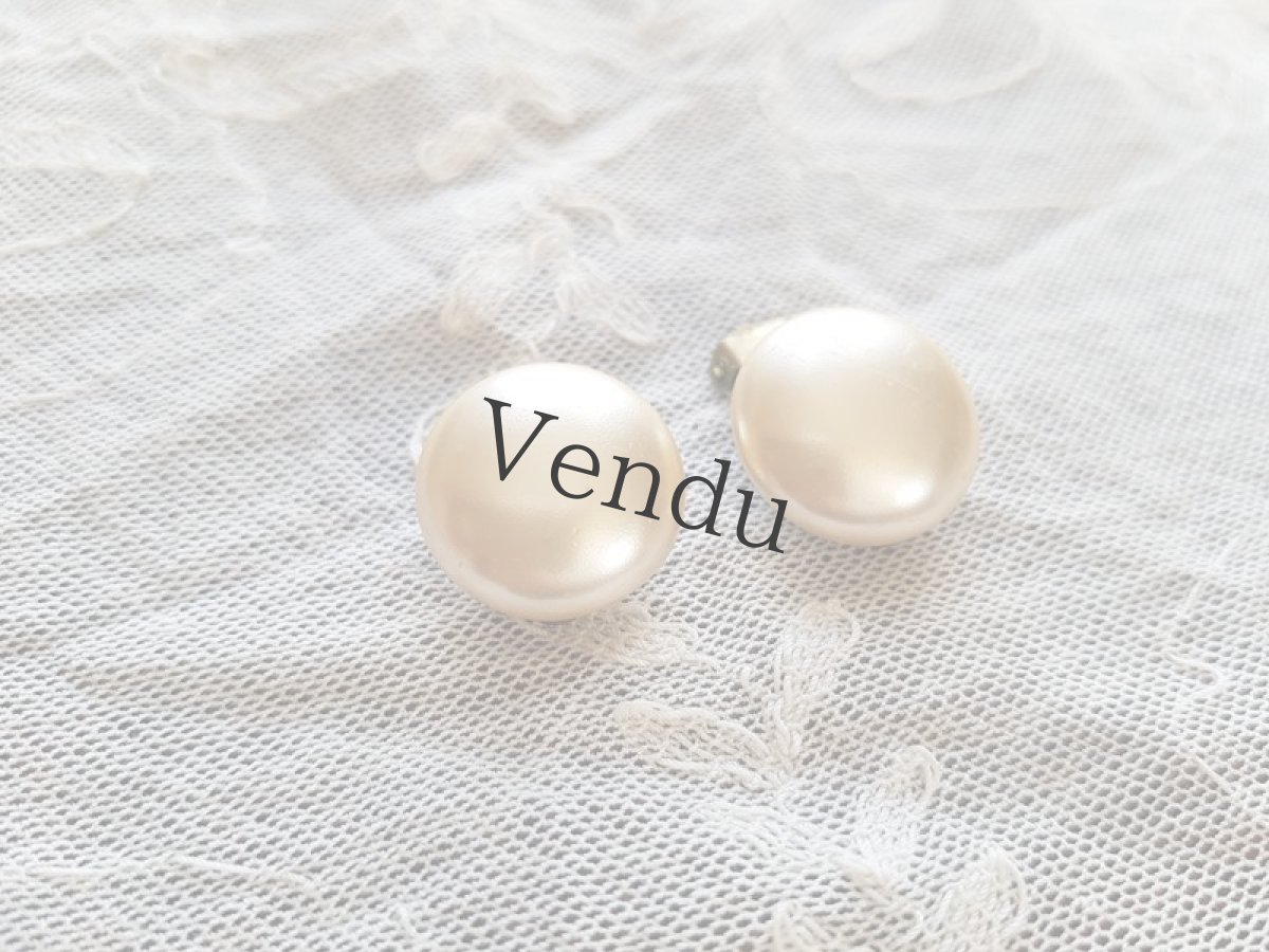 画像3: フランスヴィンテージ　パールのイヤリング (3)