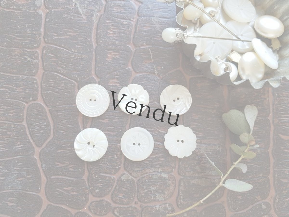 画像5: フランスアンティーク　きれいなカットの貝ボタンアソート18ｍｍ (5)