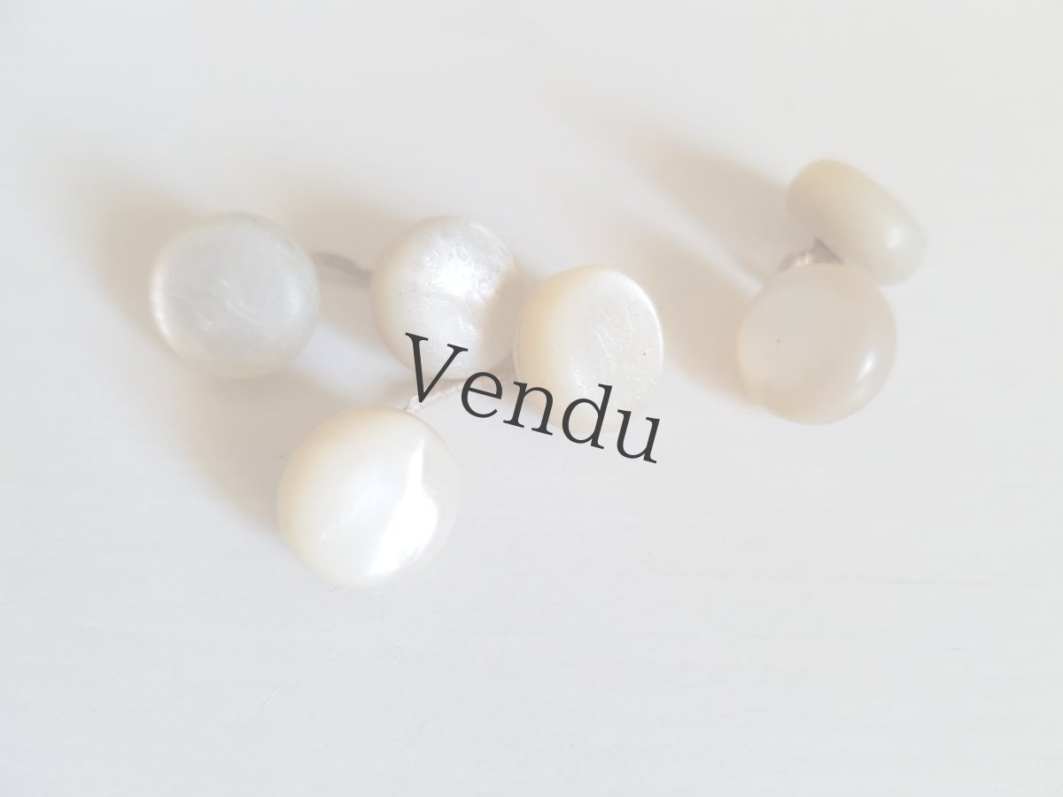 画像5: フランスアンティーク　貝ボタン12mm ６個セット (5)