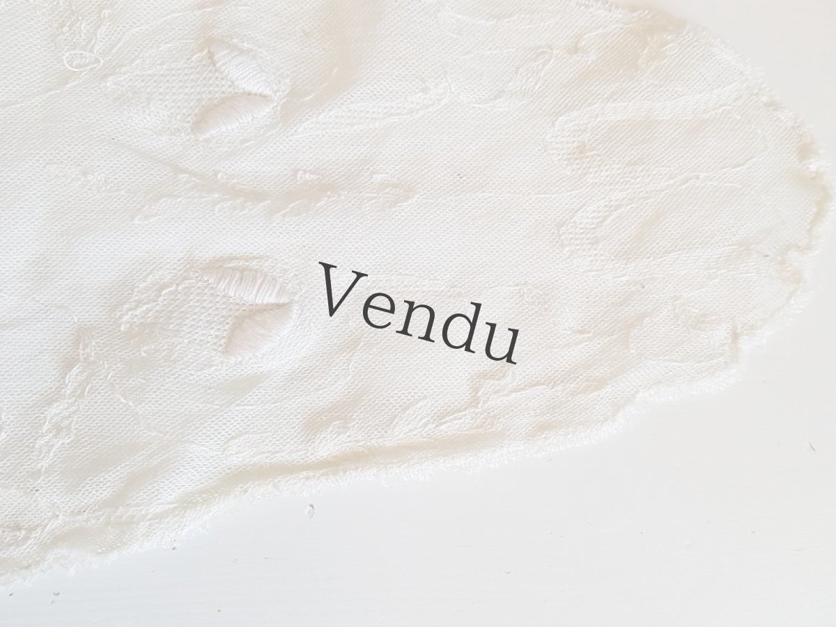 画像8: フランス　チュールレースのドイリー (8)